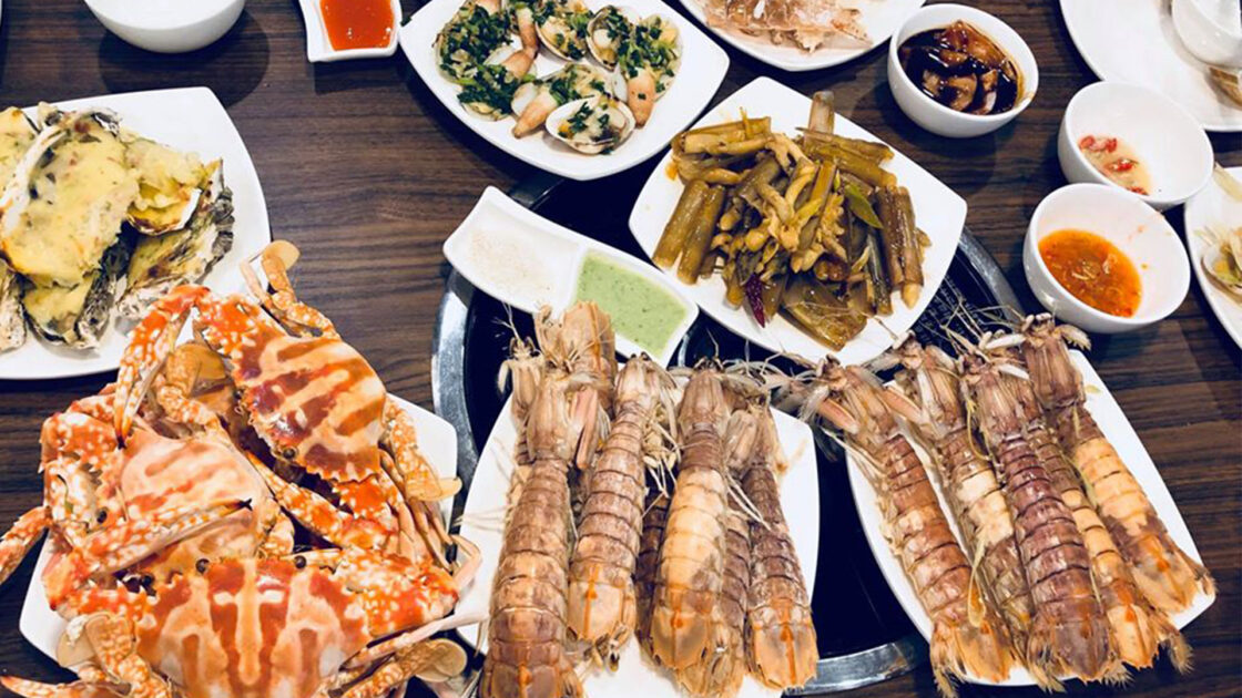 review buffet dragon sea thien duong hai san tai ha dong 2012