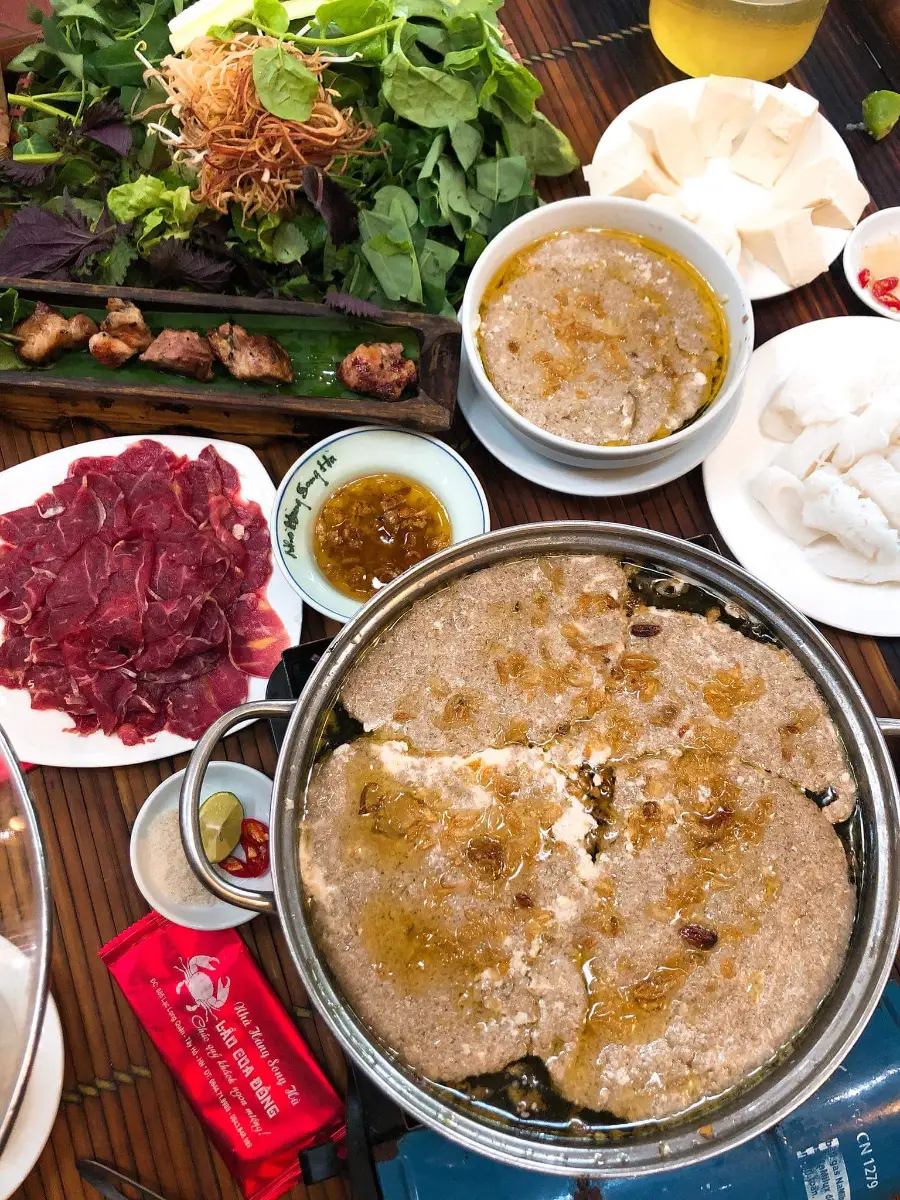 lau rieu cua bap bo ha noi 6